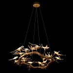 Люстра подвесная с прозрачными стеклянными птичками на ветвях Диаметр 100 см Serip Voa варинант исполнения - 5 | Loft Concept в Москве