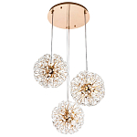 Подвесной светильник с 3-мя плафонами Crystal Dandelions Hanging Lamp варинант исполнения - 2 | Loft Concept в Москве