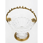 Чаша из прозрачного стекла на ножке с бронзовой ручкой в виде ветки Eden Garden варинант исполнения - 3 | Loft Concept в Москве