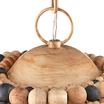 Подвесной светильник в форме купола из деревянных бусин Wooden Beads варинант исполнения - 3 | Loft Concept в Москве
