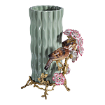 Ваза с птицами и цветами из фарфора с бронзовыми элементами Garden of Eden варинант исполнения - 4 | Loft Concept в Москве