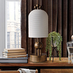 Настольная лампа в виде фонаря с белым фактурным абажуром Echoes of Light варинант исполнения - 3 | Loft Concept в Москве