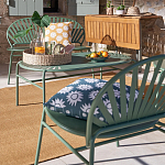 Зелёная скамья из стали Goodwin Metal Bench Green варинант исполнения - 7 | Loft Concept в Москве