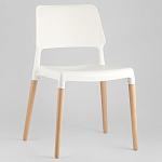 Пластиковый стул на ножках из массива бука Ferret White 4 шт варинант исполнения - 2 | Loft Concept в Москве