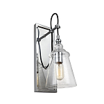 Бра с плафоном в форме колокола из прозрачного стекла с пузырьками Feiss варинант исполнения - 1 | Loft Concept в Москве