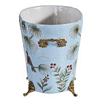 Кашпо из голубого фарфора с бронзовыми элементами Blue Garden варинант исполнения - 2 | Loft Concept в Москве