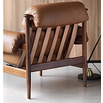 Кресло с деревянным каркасом и обивкой из натуральной кожи Medieval Furniture варинант исполнения - 2 | Loft Concept в Москве