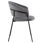 Стул в велюре серого цвета Horizon варинант исполнения - 3 | Loft Concept в Москве