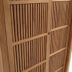 Шкаф из массива тика Okino Wood Cabinet варинант исполнения - 6 | Loft Concept в Москве