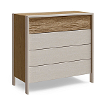 Комод 4 ящика с подсветкой на рельефном фасаде Warm Industrial варинант исполнения - 6 | Loft Concept в Москве