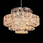 Люстра хрустальная в неоклассическом стиле на серебристом каркасе Majesty варинант исполнения - 2 | Loft Concept в Москве