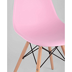 Пластиковый стул на ножках из массива бука Eames Pink варинант исполнения - 2 | Loft Concept в Москве