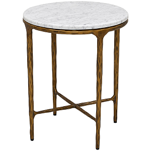 Приставной стол круглый с мраморной столешницей Randy Marble Round Coffee Table
