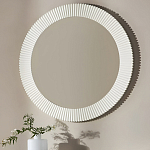 Зеркало в круглой фактурной раме Mirror Modern Texture белое варинант исполнения - 3 | Loft Concept в Москве