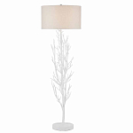 Торшер белый с цилиндрическим абажуром и каркасом в виде дерева Branched Tree варинант исполнения - 1 | Loft Concept в Москве