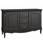 Буфет черный из массива бука с 3-мя ящиками и 2-мя дверцами Black Provence варинант исполнения - 1 | Loft Concept в Москве