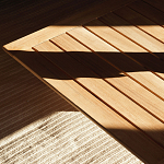 Дизайнерский кофейный стол из дерева с керамической столешницей уличный SWAY Coffee Table варинант исполнения - 10 | Loft Concept в Москве