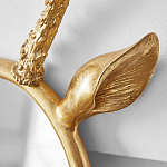 Овальное зеркало с декором оленьи рога Golden Deer Mirror варинант исполнения - 2 | Loft Concept в Москве