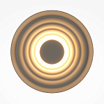 Бра круглое Soft Halo бежевый варинант исполнения - 2 | Loft Concept в Москве