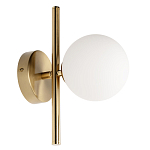 Бра с золотым основанием и белым плафоном в форме шара Bubble варинант исполнения - 1 | Loft Concept в Москве