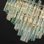 Дизайнерская люстра AQUA Blue Lagoon бирюзовое стекло несколько ярусов варинант исполнения - 2 | Loft Concept в Москве