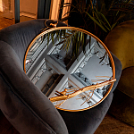 Зеркало настенное в раме золотого цвета с декором птица на ветке Mirror Portal варинант исполнения - 4 | Loft Concept в Москве