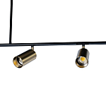 Люстра линейная с 5-ю цилиндрическими плафонами цвета латунь TRIBES CHANDELIER варинант исполнения - 4 | Loft Concept в Москве