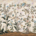 Обои ручная роспись Siam White Metal варинант исполнения - 2 | Loft Concept в Москве