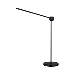 Настольная лампа черного цвета с круглым основанием и длинным прямым плафоном Trumpet tube варинант исполнения - 1 | Loft Concept в Москве