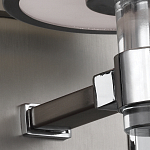 Бра цвета хром с белым цилиндрическим стеклянным плафоном Feiss варинант исполнения - 3 | Loft Concept в Москве