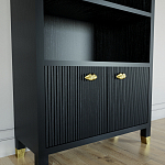 Книжный Стеллаж Elsa Dreams Black с задней стенкой варинант исполнения - 2 | Loft Concept в Москве