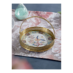 Блюдо фарфоровое с бронзовой ручкой Paradise Dish with Handle варинант исполнения - 3 | Loft Concept в Москве