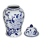 Ваза с крышкой и синим цветочным узором Blue & White Ornament  варинант исполнения - 2 | Loft Concept в Москве