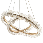 Люстра два кольца с хрустальным декором Rowan Crystal Ring Horizontal Gold Chandelier варинант исполнения - 1 | Loft Concept в Москве
