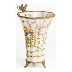 Ваза из фарфора с бронзовой стрекозой  Paradise Dragonfly варинант исполнения - 3 | Loft Concept в Москве