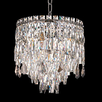 Люстра круглая с хрустальными подвесками на серебряном каркасе Roul Crystal Light варинант исполнения - 9 | Loft Concept в Москве