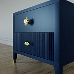 Тумба прикроватная с двумя ящиками Elsa Dreams Blue варинант исполнения - 3 | Loft Concept в Москве