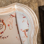 Двухместный диван из массива бука серый с растительным орнаментом Raffael Blue Grey Sofa варинант исполнения - 5 | Loft Concept в Москве