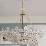 Люстра декорированная цветами из стекла Lightness of Flowers варинант исполнения - 4 | Loft Concept в Москве