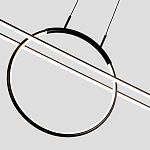 Светодиодная люстра Black LED Circle and Oval Lamp варинант исполнения - 6 | Loft Concept в Москве