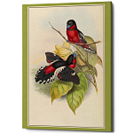 Постер на холсте с изображением птиц Blooming Birds Poster варинант исполнения - 4 | Loft Concept в Москве