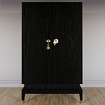 Платяной шкаф Elsa Dreams Black с 2-мя фасадами варинант исполнения - 4 | Loft Concept в Москве