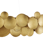 Люстра круглая из многослойных золотых дисков Metal Disc Chandelier варинант исполнения - 1 | Loft Concept в Москве