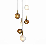 Люстра светодиодная с сферическими стеклянными плафонами Splatter варинант исполнения - 2 | Loft Concept в Москве