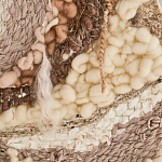 Овальный Современный Гобелен Абстракция в бежевых тонах Shallow варинант исполнения - 5 | Loft Concept в Москве