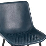 Стул с обивкой из экокожи темно-синего цвета RHOMBUSES UPHOLSTERY варинант исполнения - 6 | Loft Concept в Москве