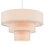 Люстра круглая трехъярусная с тканевыми абажурами Light Soft Glow варинант исполнения - 3 | Loft Concept в Москве