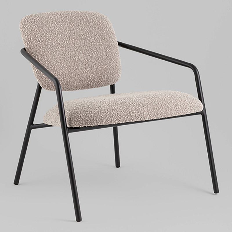 Кресло лаунж Rooney серый Капучино  Черный в Москве | Loft Concept 