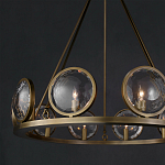 Люстра круглая с прозрачными рельефными плафонами Crystal Prism варинант исполнения - 4 | Loft Concept в Москве