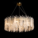 Люстра круглая с прозрачными стержнями разной длины Textured Glass Chandelier варинант исполнения - 3 | Loft Concept в Москве